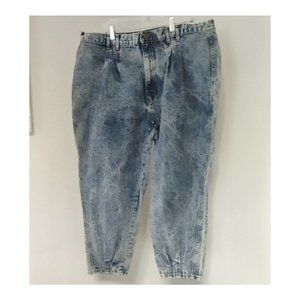 Vintage 80's Plus Sized Stonewashed Jeans Chic High Waist Tapered 42" Waist